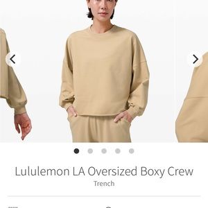 Lululemon “LA Oversized Boxy Crew” trench M/L